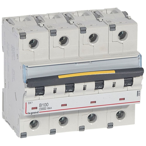 Disj. DX³ 1000kA 16kA arrivée haute/départ bas à vis 100A -courbe B -6 modules-409090-3245064090902-LEGRAND