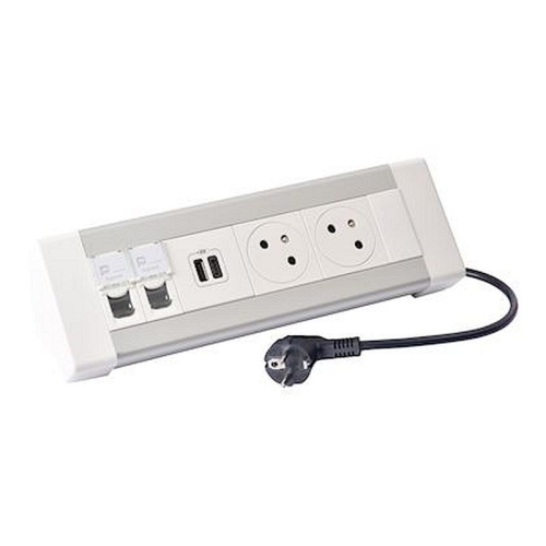 Bloc bureau 2x2P+T + 1 USB A+C + 2xRJ45 catégorie6 FTP et cordon 3m 2P+T-054613-3414972292894-LEGRAND