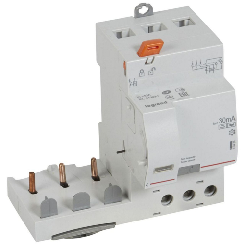 Bloc diff adaptable à vis DX³ - disj. 1 module par pôle -3P 400V~ 63A typeF 30mA-410486-3245064104869-LEGRAND