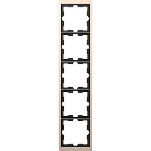 D-Life - cadre de finition - métal - champagne - 5 postes-MTN4050-6551-3606480890901-SCHNEIDER ELECTRIC FRANCE
