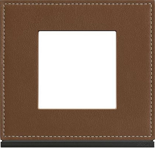 Plaque gallery 1 poste matiere coffee leather-WXP4902-3250617196628-HAGER
