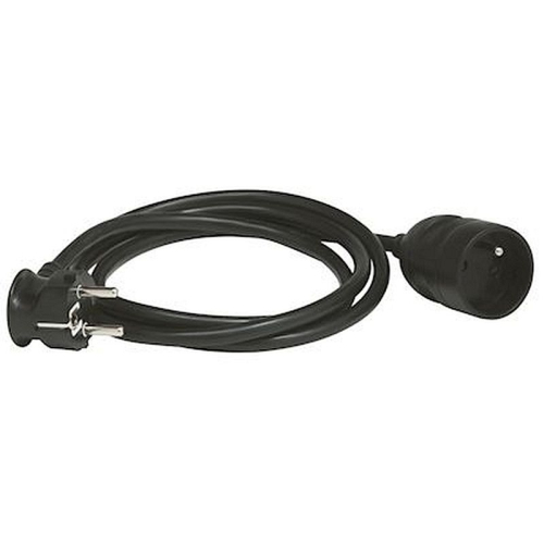 Rallonge domestique 2P+T avec éclips de protection longueur 5m - noir-051610-3245060516109-LEGRAND