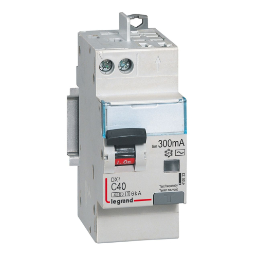 Disjoncteur diff DX³ 4500 -vis/auto -U+N 230V~ 40A -typeAC - 300mA -courbe C -2M-410733-3245064107334-LEGRAND