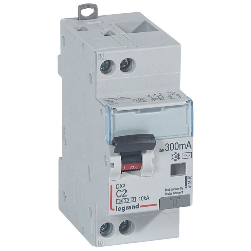 disj. diff monobloc DX³6000 10kA arrivée haute/départ bas à vis 2A typeAC 300mA-410810-3245064108102-LEGRAND