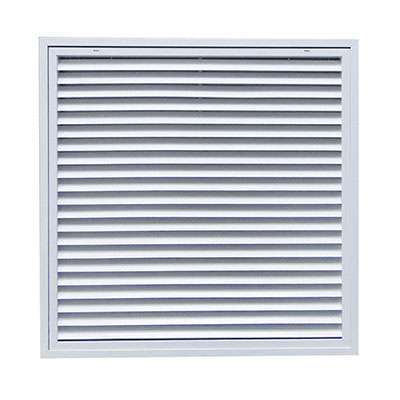 Grille de reprise avec filtre intégré et plénum à piquage latéral Ø 315. Montage plafond modulaire. Couleur blanche - GRA-FP-F+PFL315 - 538178 ATLANTIC - 538178 