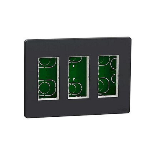 Unica - boîte de concentration encastrée complète - 3 col de 4 mod - Anthracite-NU173454-3606489452254-SCHNEIDER ELECTRIC FRANCE
