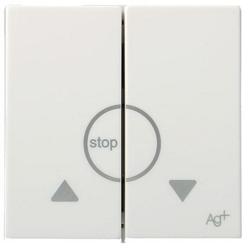 Systo double poussoir volet roulant 2 modules Blanc Anti-bactérien-WS301H-3250617147361-HAGER