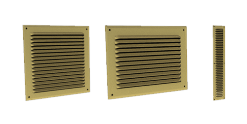 Grille à auvents en aluminium prélaqué doré 100 x 100 - GADO - GADO100 ECONONAME - GADO100 