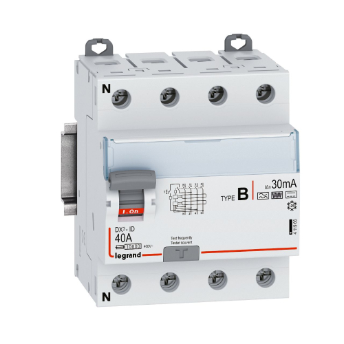 Interrupteur différentiel DX³-ID vis - 4P 40A TypeB 30mA - 4 modules-411966-3414972087902-LEGRAND