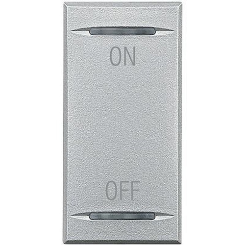 Manette Axolute symbole ON et OFF 1 module - Alu-HC4911AG-8012199742748-BTICINO