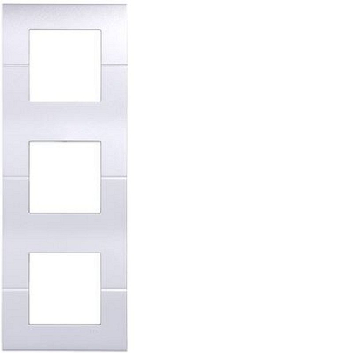 Systo plaque triple verticale entraxe 71 3x2 modules Titane-WS409T-3250617144094-HAGER