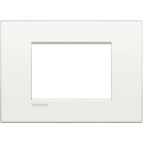 Plaque Livinglight Air Neutre 3 modules - Blanc pur-LNC4803BN-8005543481530-BTICINO