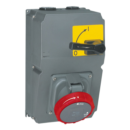 Coffret monoprise Hypra IP66/67-55 1 inter-sect + 1 x3P+T 125A 380 à 415V~-059114-3245060591144-LEGRAND