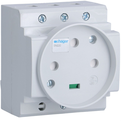 Prise de courant modulaire 20A 3P+T-SN220-3250615642202-HAGER