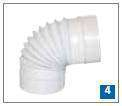 Coude variable 0/90°circulaire plastique ⌀125 - CAVC 5125 - 460039 ATLANTIC - 460039 