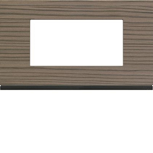 Plaque gallery 4 modules entraxe 57mm matiere grey wood-WXP4834-3250617196598-HAGER