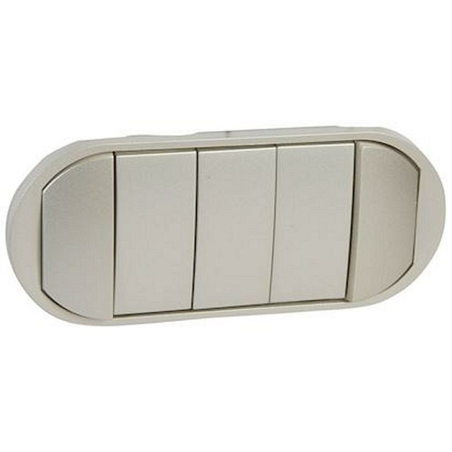 Enjoliveur large Céliane interrupteur/va-et-vient/poussoir -5 commandes - titane-068311-3245060683115-LEGRAND