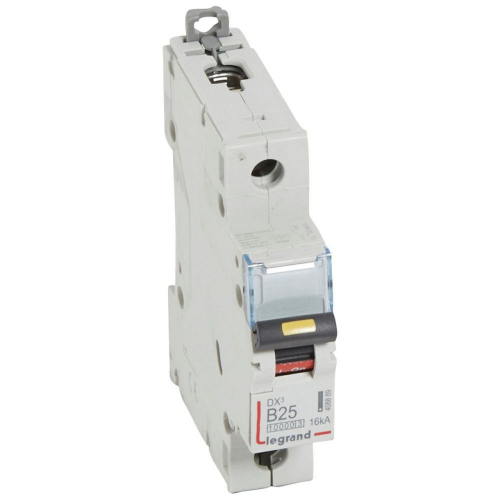 Disj. DX³ 1000kA 16kA arrivée haute/départ bas à vis 25A -courbe B -1 module-408889-3245064088893-LEGRAND