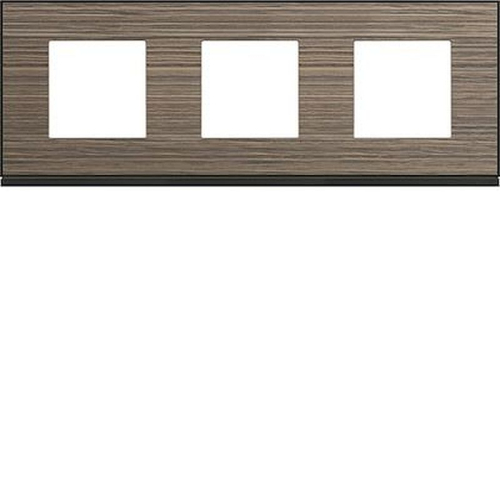Plaque gallery 3 postes horizontale 71mm pecan-WXP2413-3250617196321-HAGER