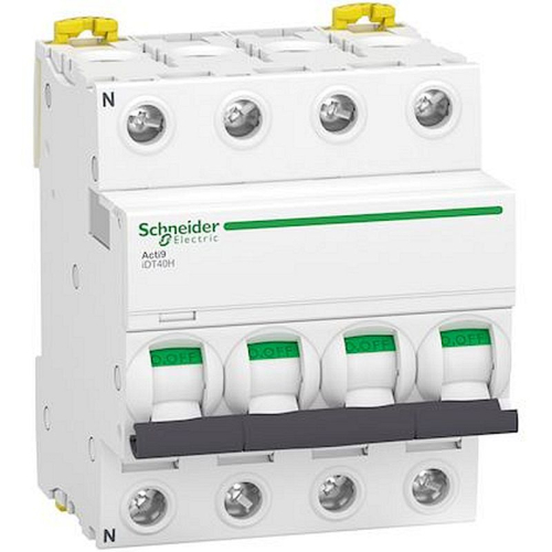 Acti9 iDT40H - disjoncteur modulaire - 4P - 40A - courbe C - 10000A/15kA-A9P26440-3606489483142-SCHNEIDER ELECTRIC FRANCE