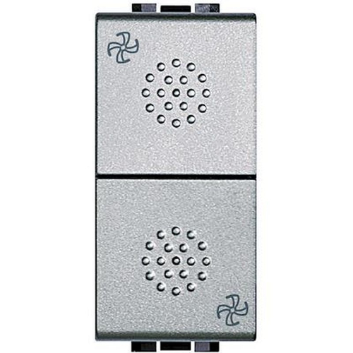 Double-poussoir avec stop 16A 250V~ Livinglight - Tech - 1 module-NT4027VMC-8005543490778-BTICINO