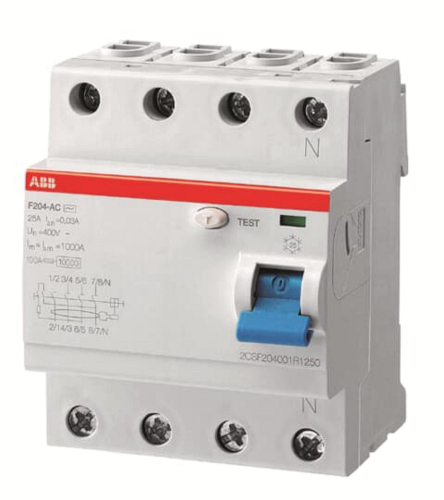 Inter. Dif. (F204) 4P 63A 30mA Type A-2CSF204123R1630-8012542820307-ABB