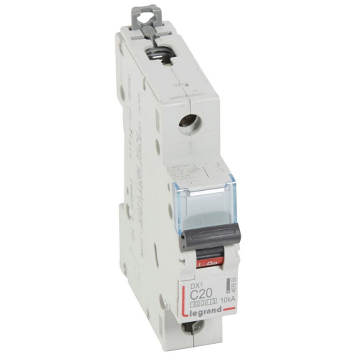 Disj. DX³ 6000kA 10kA arrivée haute/départ bas à vis 20A -courbe C -1 module-407655-3245064076555-LEGRAND