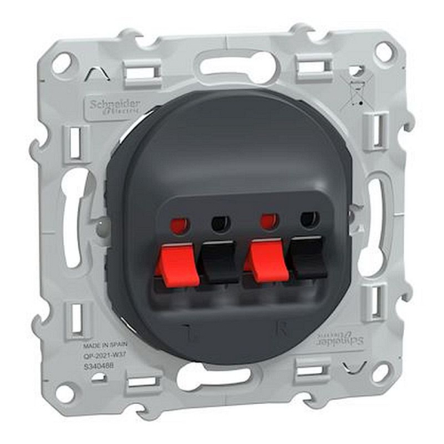 Ovalis - Prise haut-parleur 2 sorties - Anthracite-S340488-3606482163003-SCHNEIDER ELECTRIC FRANCE