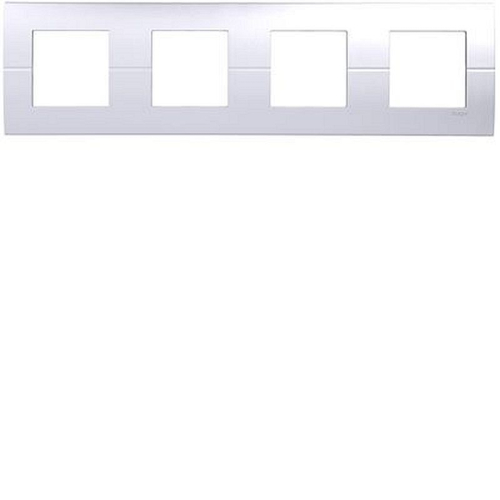 Systo plaque quadruple horizontale entraxe 71 4x2 modules Titane-WS404T-3250617144049-HAGER