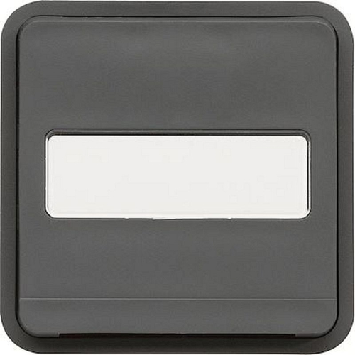 cubyko Prise 2P+T avec porte-étiquette associable gris IP55-WNA104-3250617174046-HAGER