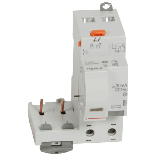 Bloc diff adaptable à vis DX³ pour disj 1 mod/pôle 2P 230 à 400V~ 40A typeF 30mA-410434-3245064104340-LEGRAND
