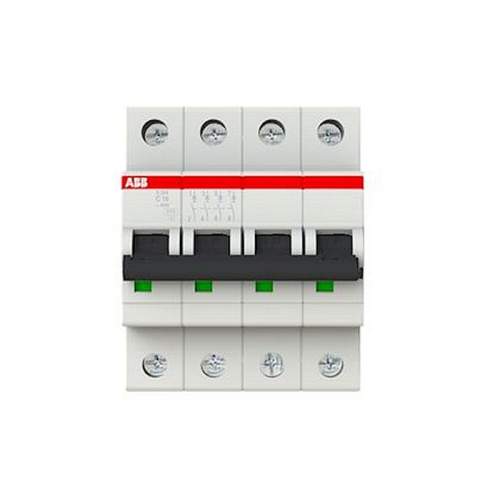 Disjoncteur S204 4P 16A Courbe C Raccordement à vis - 10KA (4Modules)-2CDS254001R0164-4016779529211-ABB