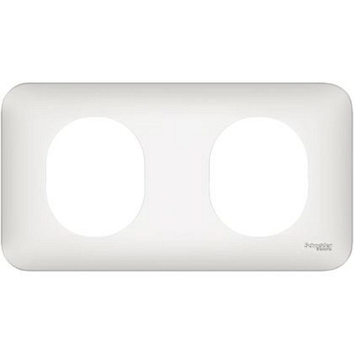 Ovalis - Plaque de finition - 2 postes horizontal Blanc-S260704-3606480454264-SCHNEIDER ELECTRIC FRANCE