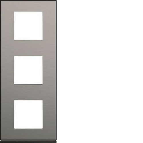 Plaque gallery 3 postes verticale 71mm placage steel-WXP2143-3250617195911-HAGER