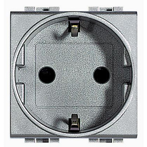 Prise de courant standard germanique 2P+T Livinglight - Tech - 2 modules-NT4141-8012199432243-BTICINO
