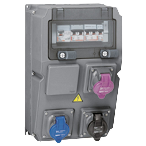 Coffret multiprise Hypra IP44 - 3 prises + disj. + inter diff + transformateur-059861-3245060598617-LEGRAND