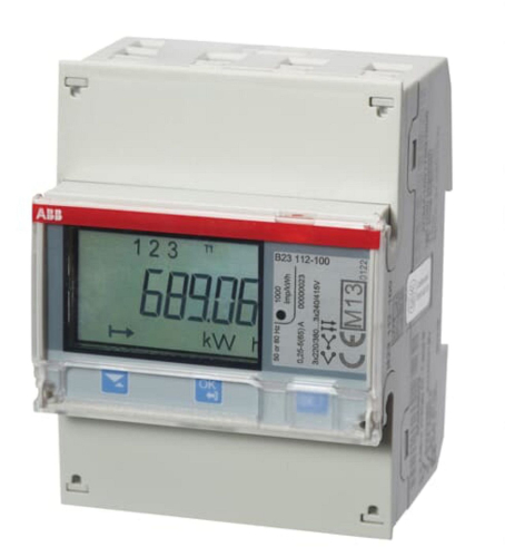 Compteur B23 Triphase Modbus Mesure Directe 65A Steel Mid-2CMA100164R1000-7392696001649-ABB