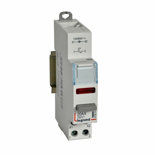 Poussoir modulaire -double fonction voyant 1 NF + LED rouge 110/400V~~ -1 module-412915-3414970531377-LEGRAND