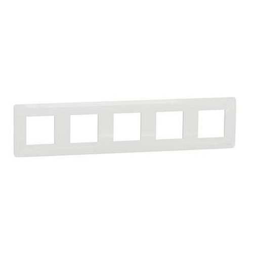 Unica Studio - plaque de finition - Blanc - 5 postes-NU201018-3606489452483-SCHNEIDER ELECTRIC FRANCE