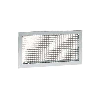 Grille de reprise. Montage mural ou plafond. Couleur Aluminium anodisé - GRK 400X200 - 528301 ATLANTIC - 528301 