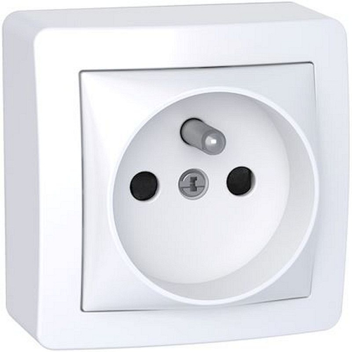 Alréa, prise de courant 2P + T connexion rapide, cadre saillie, blanc polaire-ALB62273P-3606480694882-SCHNEIDER ELECTRIC FRANCE