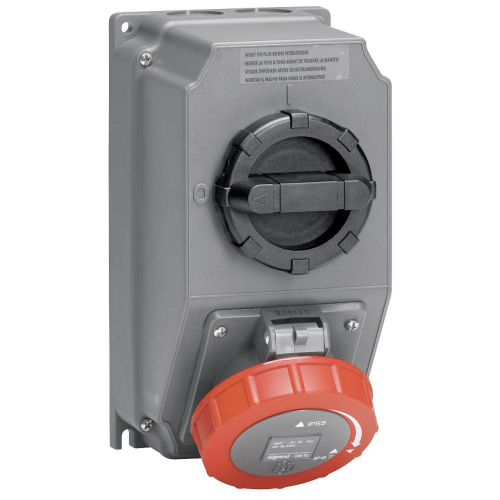 Coffret monoprise Hypra IP66/67-55 - 1x3P+N+T 32A 380V~ à 415V~ + 1 interrupteur-059265-3245060592653-LEGRAND