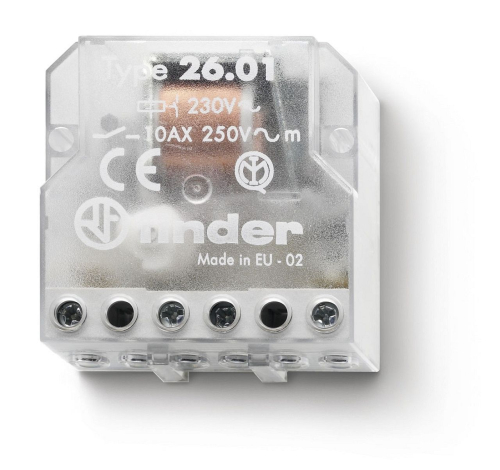 Télérupteur de boîte 1NO 10A 230V AC-260182300000-8012823238074-FINDER FRANCE