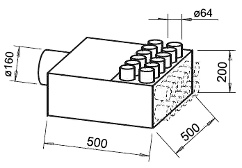 Collecteur interméd. DN160 12 piq. - FRS-VK 12-63/160 - 9336 HELIOS VENTILATEURS - 9336 