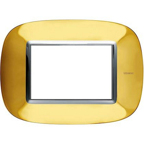 Plaque elliptique Axolute Métal galvanisé 3 modules - Or-HB4803OR-8012199760445-BTICINO