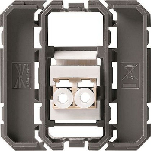 Prise optique gallery prise traversante LC 2 modules-WXF646-3250617198967-HAGER