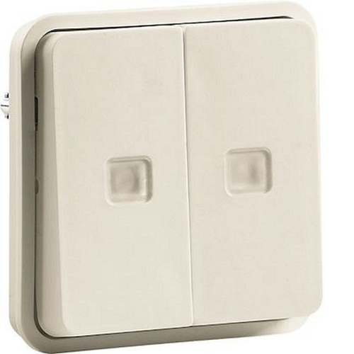 cubyko Double inter VV  lumineuxassociable blanc IP55-WNA041B-3250617177412-HAGER