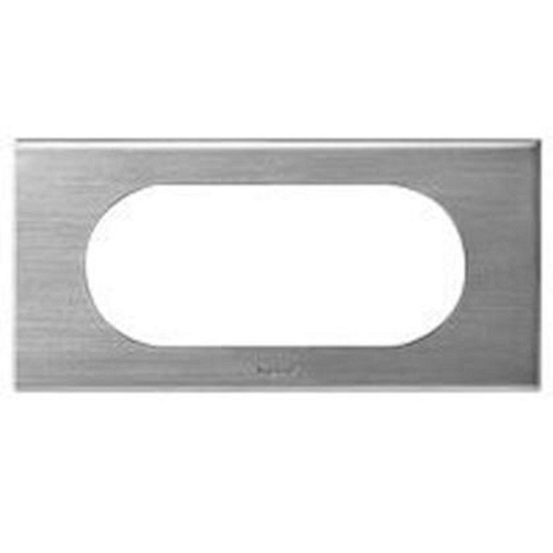 Plaque Céliane Matières 4 à 5 modules - finition Inox Brossé-069105-3245060691059-LEGRAND