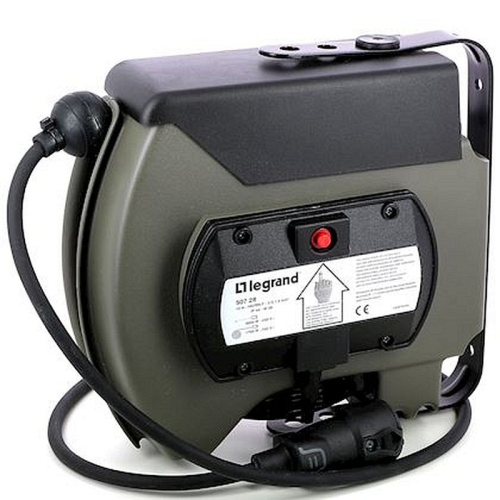 Enrouleur à rappel automatique - 10 m de câble 3G 1,5mm²-050728-3245060507282-LEGRAND