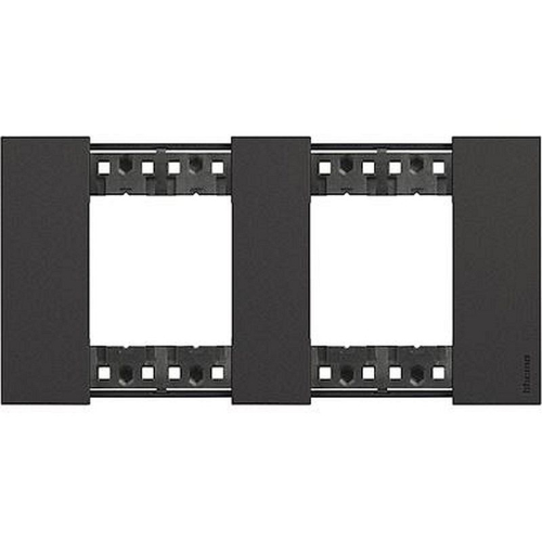 Plaque de finition Living Now Collection Les Noirs 2x2 modules finition Noir-BTKA4802M2KG-8005543654309-BTICINO